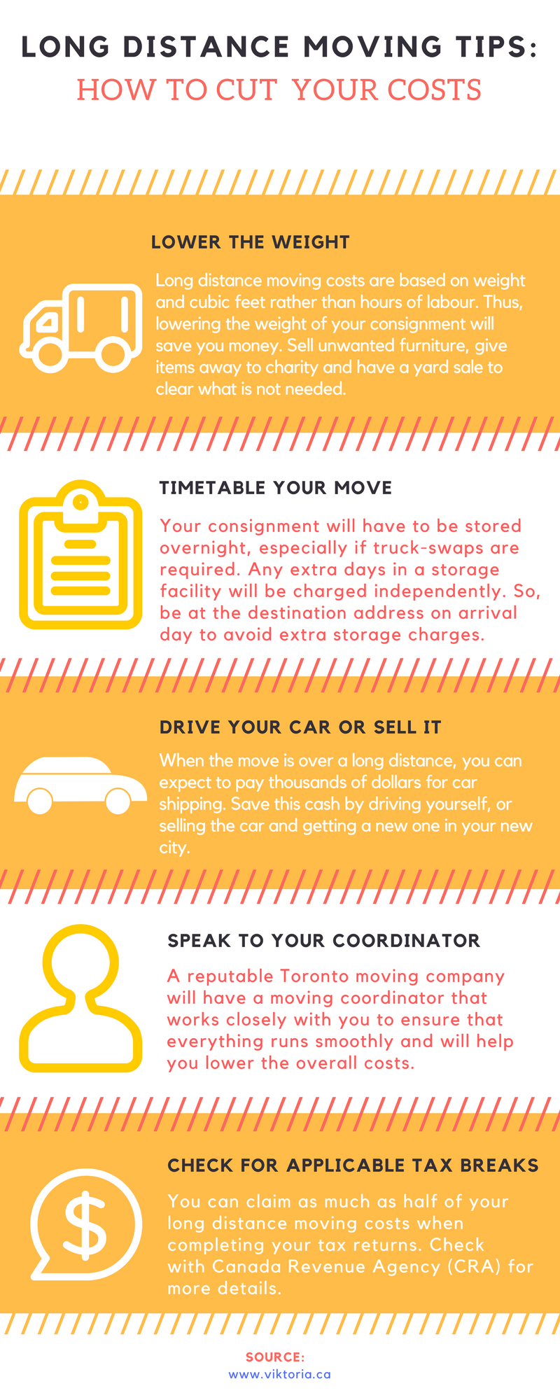 Europa Movers Toronto - Long Distance Moving Tips Infographic